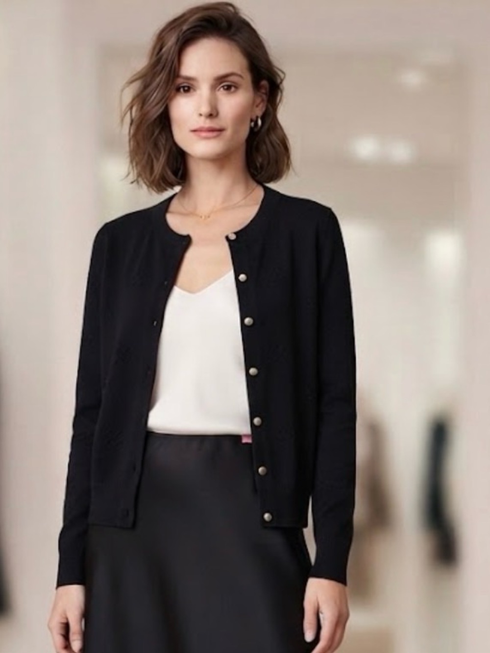 Love Scarlett Black Cardigan Sweater(Bust 36”Length 21”)